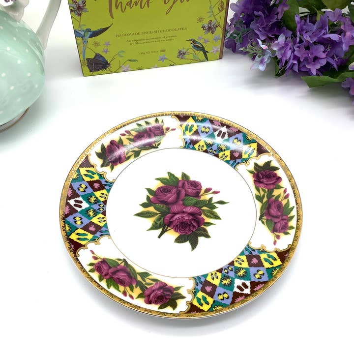 All Little Cute Things - Wholesale Salad Plate - Queens English Rose Garden Salad Bread Side Plate 8 inch4