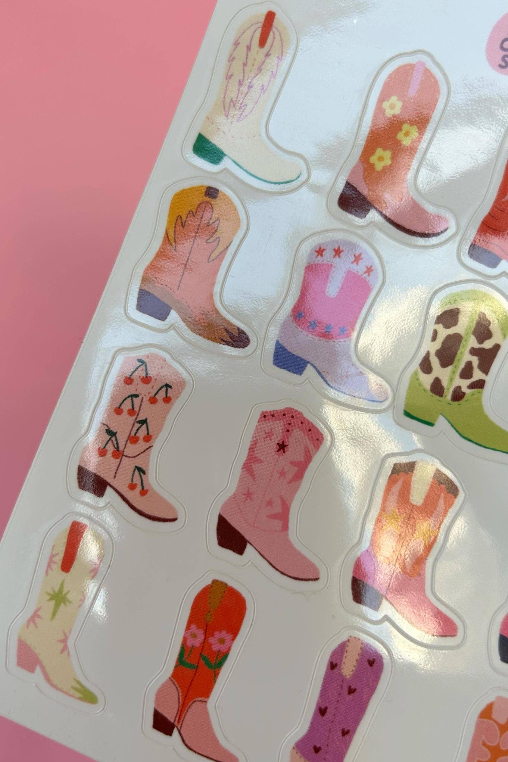 Nany Craft Shop - Wholesale Sticker - Cowboy boots sticker sheet A64