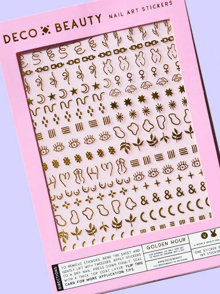 Pegatinas para Uñas - HORA DORADA para venta al por mayor de Deco Beauty