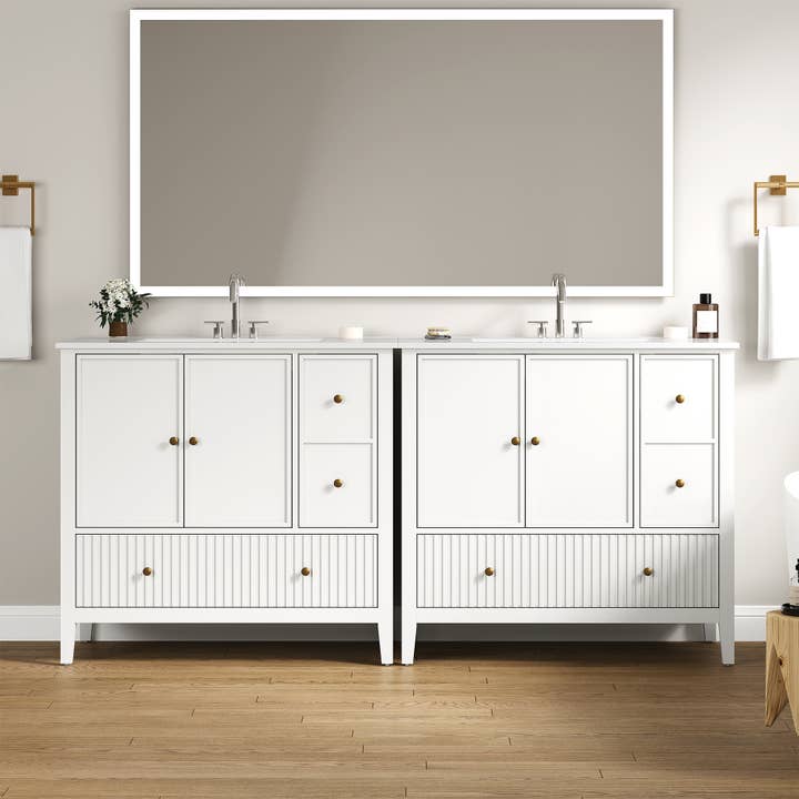 Heynemo - Wholesale Cabinet - 36'' Bathroom Vanity with Sink, Doors and Fluted Drawers3