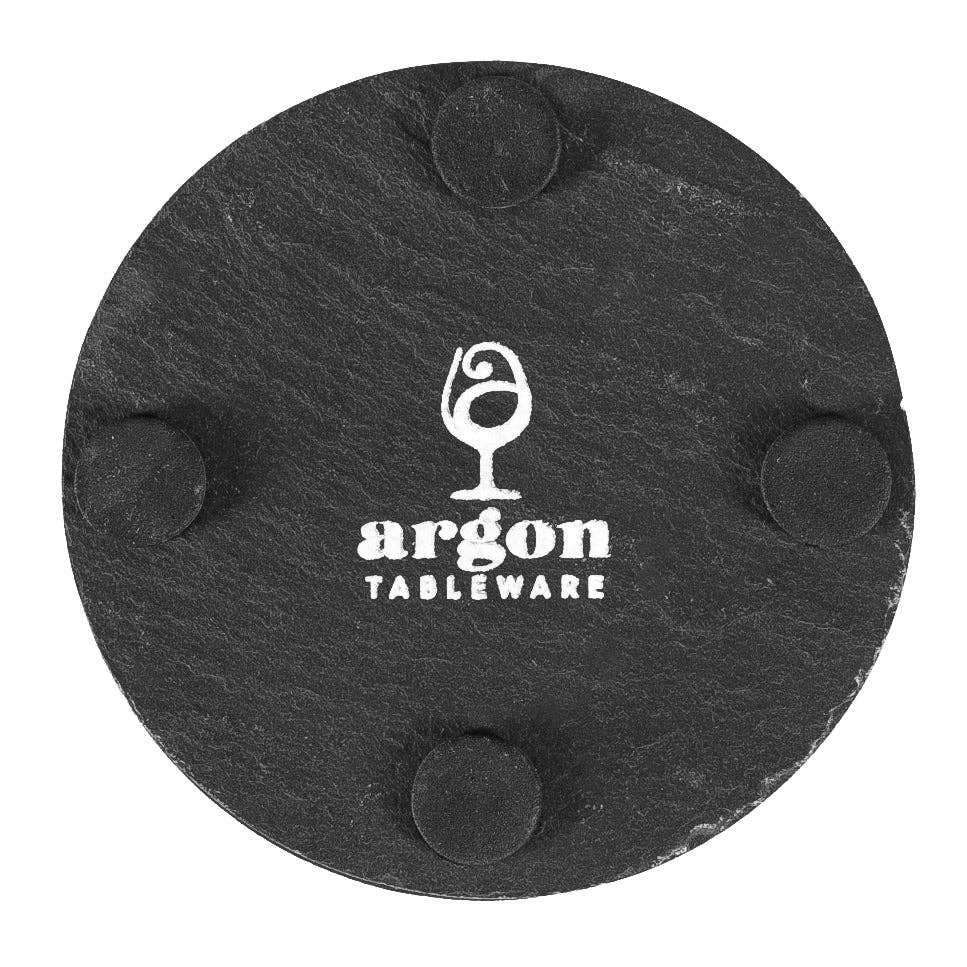 Rinkit Ltd - Wholesale Coasters - Argon Tableware Linea Round Slate Coaster - 10cm6