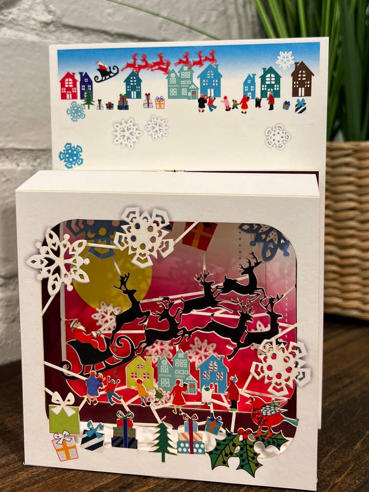 Santa with Sleigh Magic Box for wholesale by Shadywood Designs