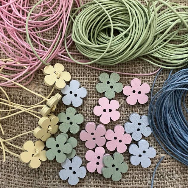 Luna-Leena - handmade in Nepal - Wholesale Beaded Bracelet - Kids - kids bracelet bloom blue - L15 cm - handmade in Nepal3