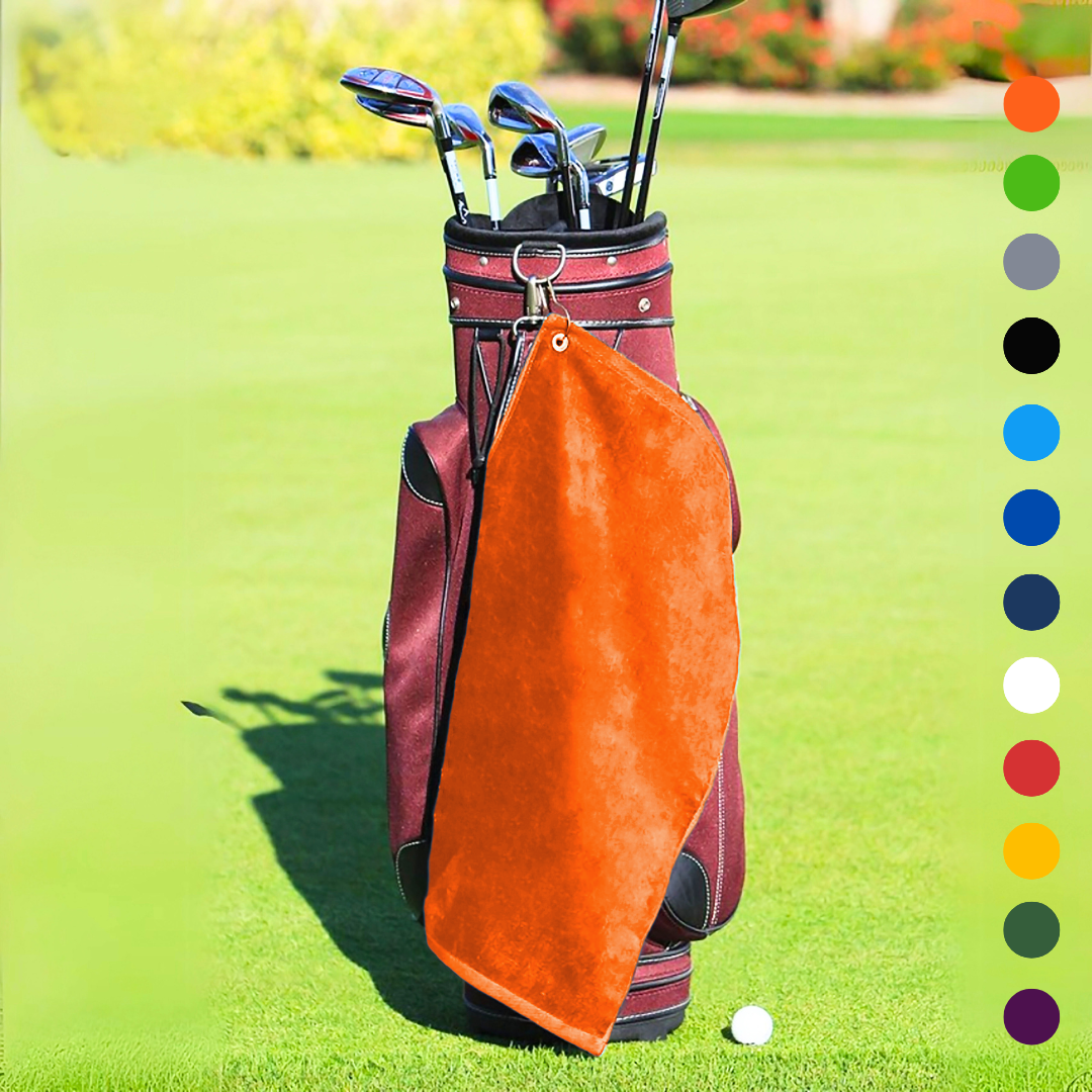 Pro Towels – Großhandel Sporthandtuch – Golfhandtuch aus Velours-Velour, mittelgroß, mit Öse und Haken6