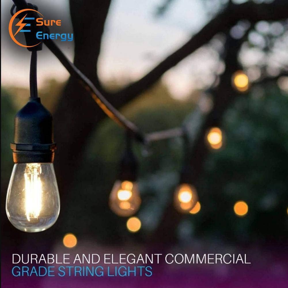 ENER-J – wholesale String lights – LED Filament Bulb String Light Kit 15.2m 15x2W Lamps6