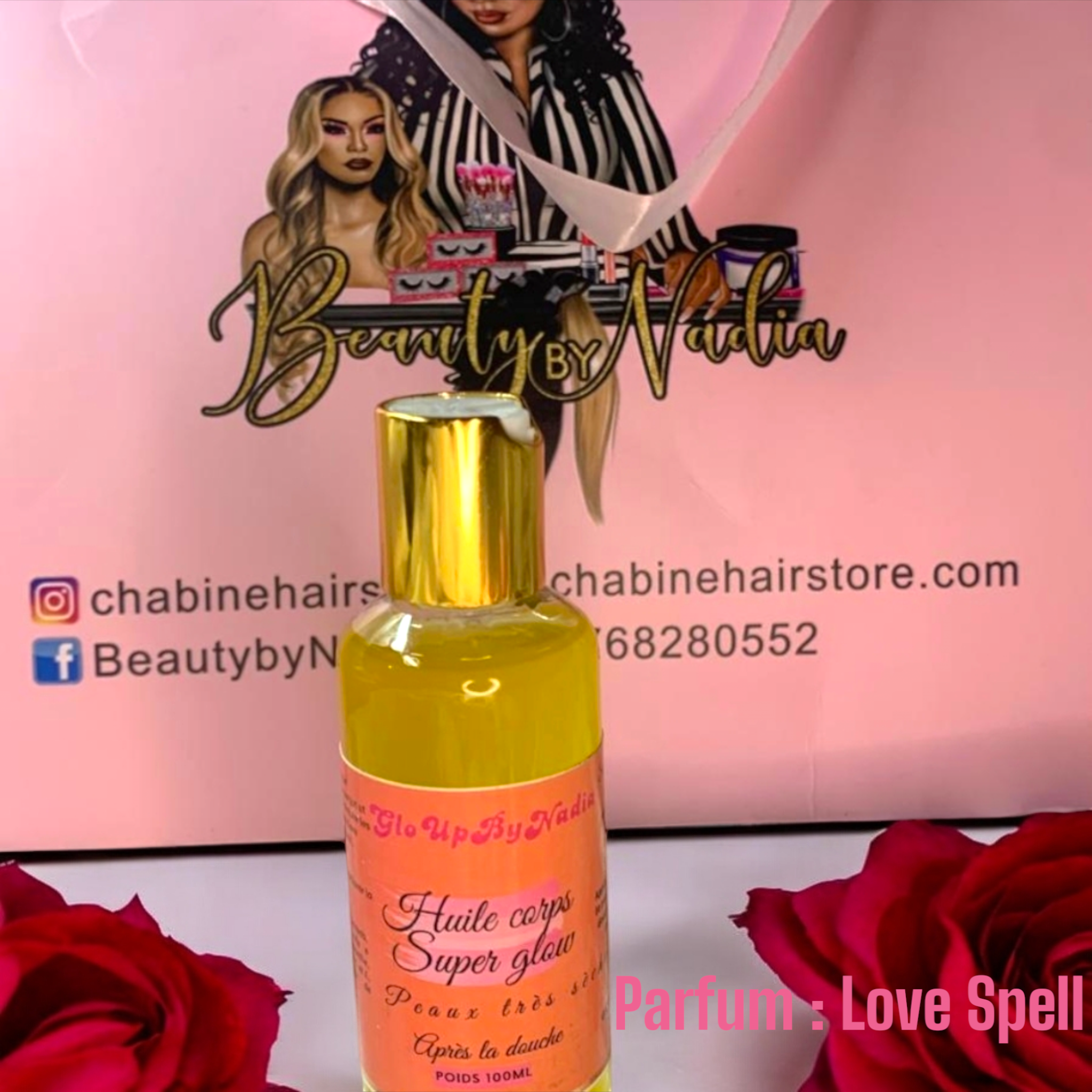 Chabinehairstore - Wholesale Bath/Body Oil - 'Super Glow' body oil with hyaluronic acid and collagen2