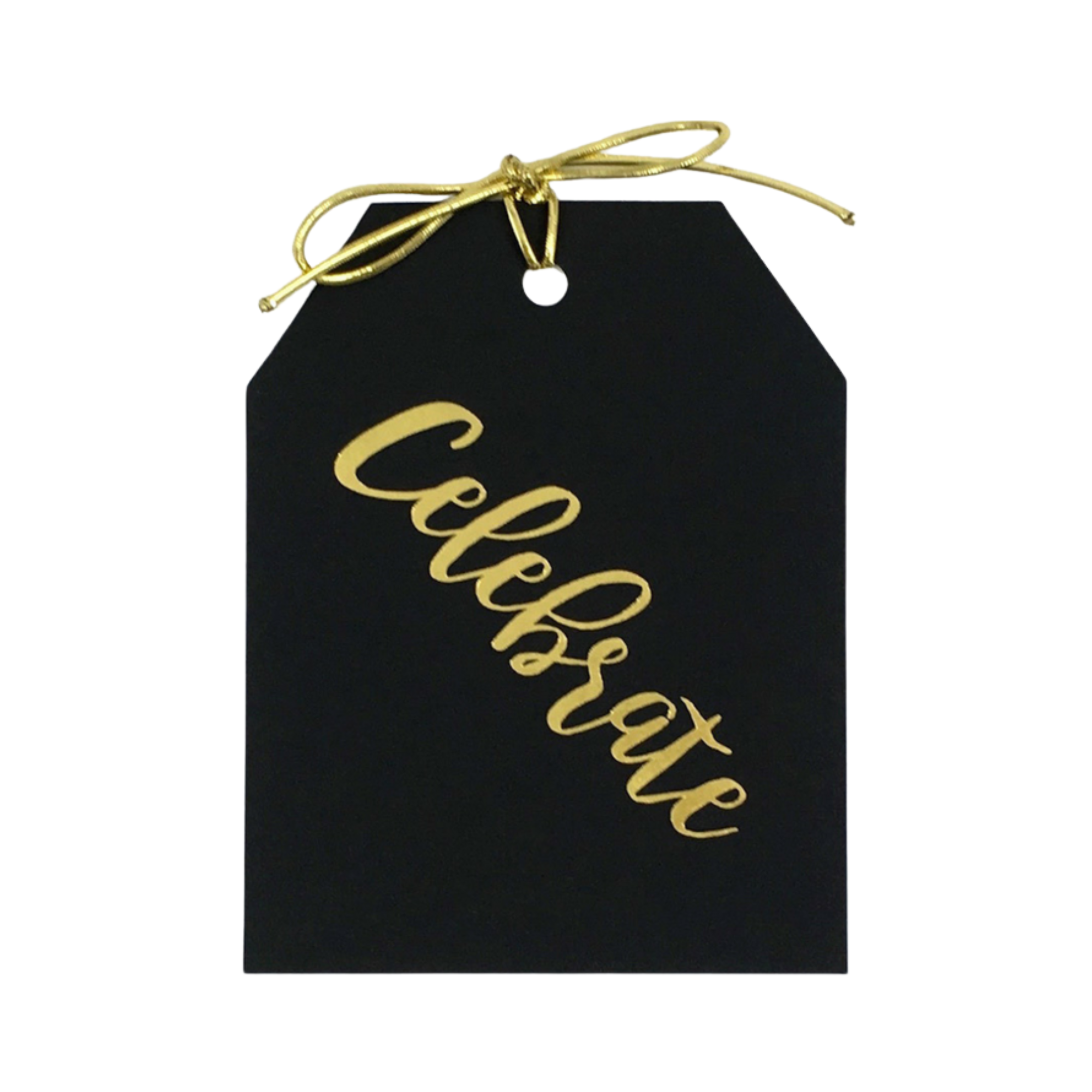 WowWordZ - Wholesale Gift Tag - Celebrate Gift Tags – Gold Foil – Black or White – Set of 102