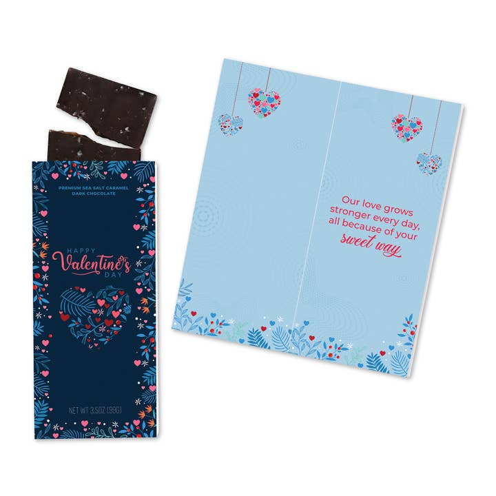 NEW - Valentine's Day Chocolate Bar - Our Love Grows for wholesale by Sweeter Cards Chocolate Bar + Greeting Card in ONE!
