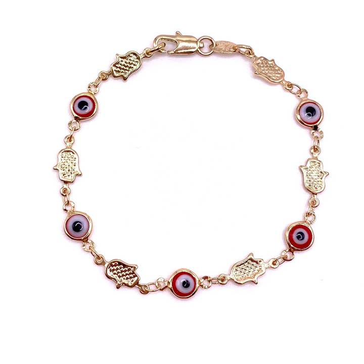 Red Evil Eye Palm Bracelet for wholesale by Gewlery By G