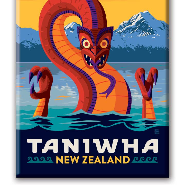 Tourist Courts - Wholesale Magnet - Mythical Creatures Taniwha New Zealand Magnet0