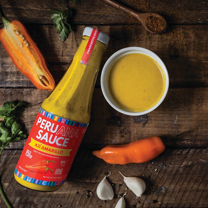 Peruana Foods - SPC - Vendita all'ingrosso Salse piccanti - Salsa Gourmet Piccante Aji Amarillo, 198g, Delicata, Senza Glutine, Keto21