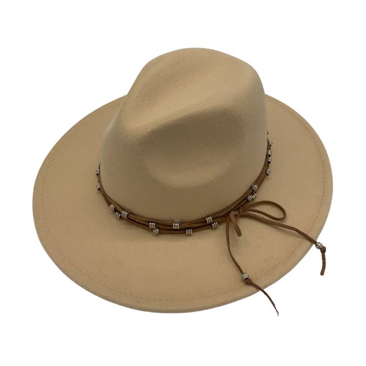 BAILEY-BEIGE FEDORA HAT for wholesale by gaiaaccessories