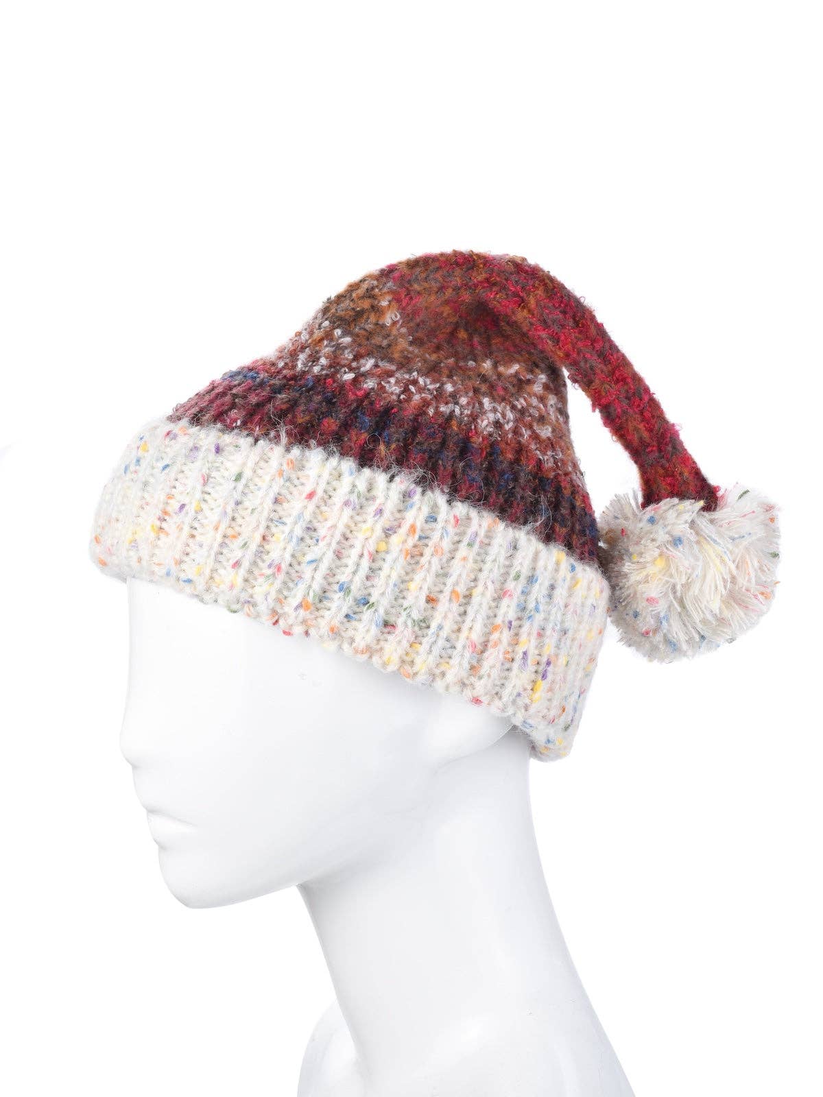 Funkyrel® Atzbranding Limited - Venta al por mayor Gorro de lana - Mujer - Haila - Gorro de Punto Vintage Colorido y Cálido con Borla8