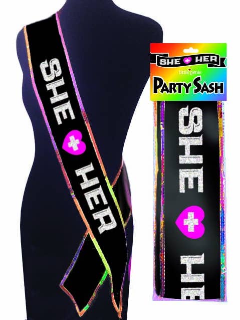 ***SALE*** Bridal Sash- She+ Her Sash for wholesale by Little Genie Productions