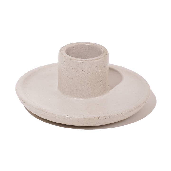 Ebb & Flow - Wholesale Candle Holder - Mesa Taper Holder - Stone - **PERFECTLY IMPERFECT