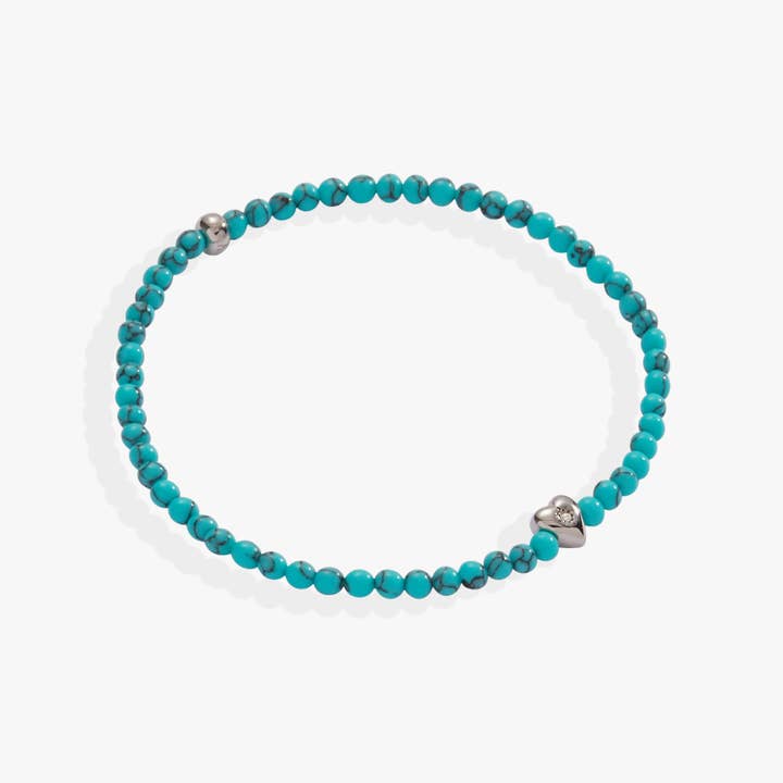 Bracelet extensible mini turquoise cœur pour la vente par Alex and Ani