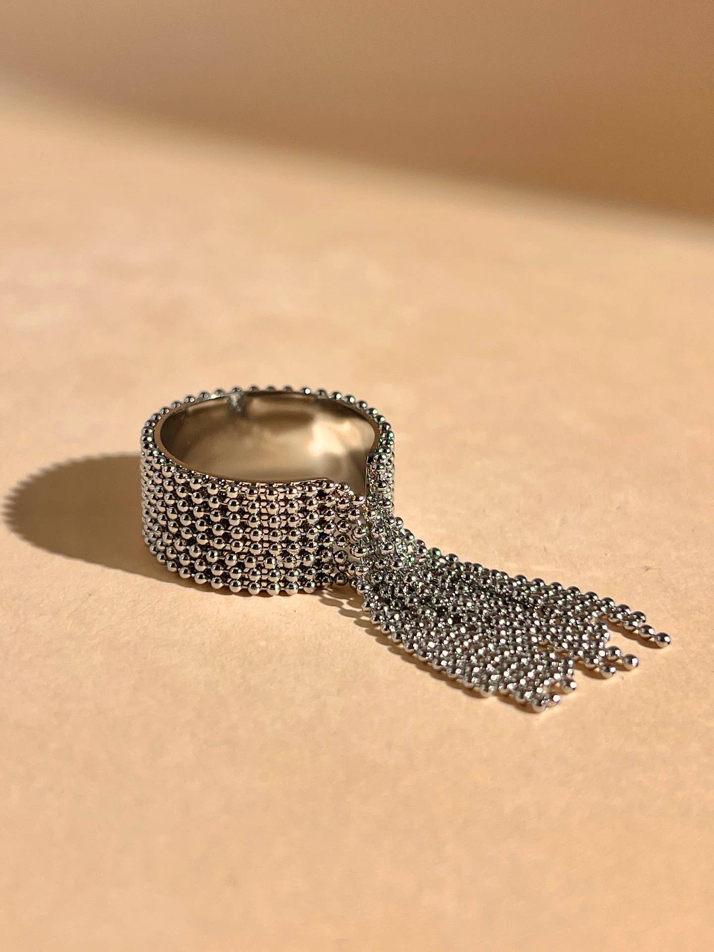 COSMOS - Wholesale Chain Ring - Bohemian Chic Chain Stainless Steel Adjustable Ring1