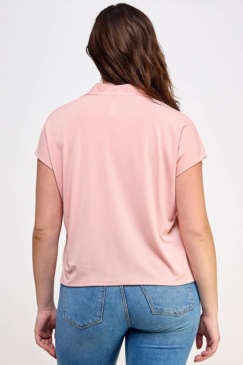 Haute Fox Plus Size & Contemporary - Wholesale Knit Top - Women's - Plus Size Dolman Knit Crepe Top JK18571-T7