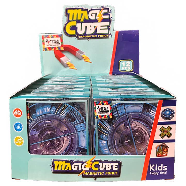 Texas Toy Distribution - Wholesale Fidget toy – Kids - Magic Cube Magnetic Forces Fidget Toy, Displays of 123