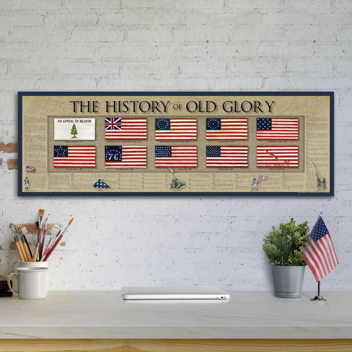 The History of Old Glory - Unframed 11 ¾" x 36" for wholesale by History America