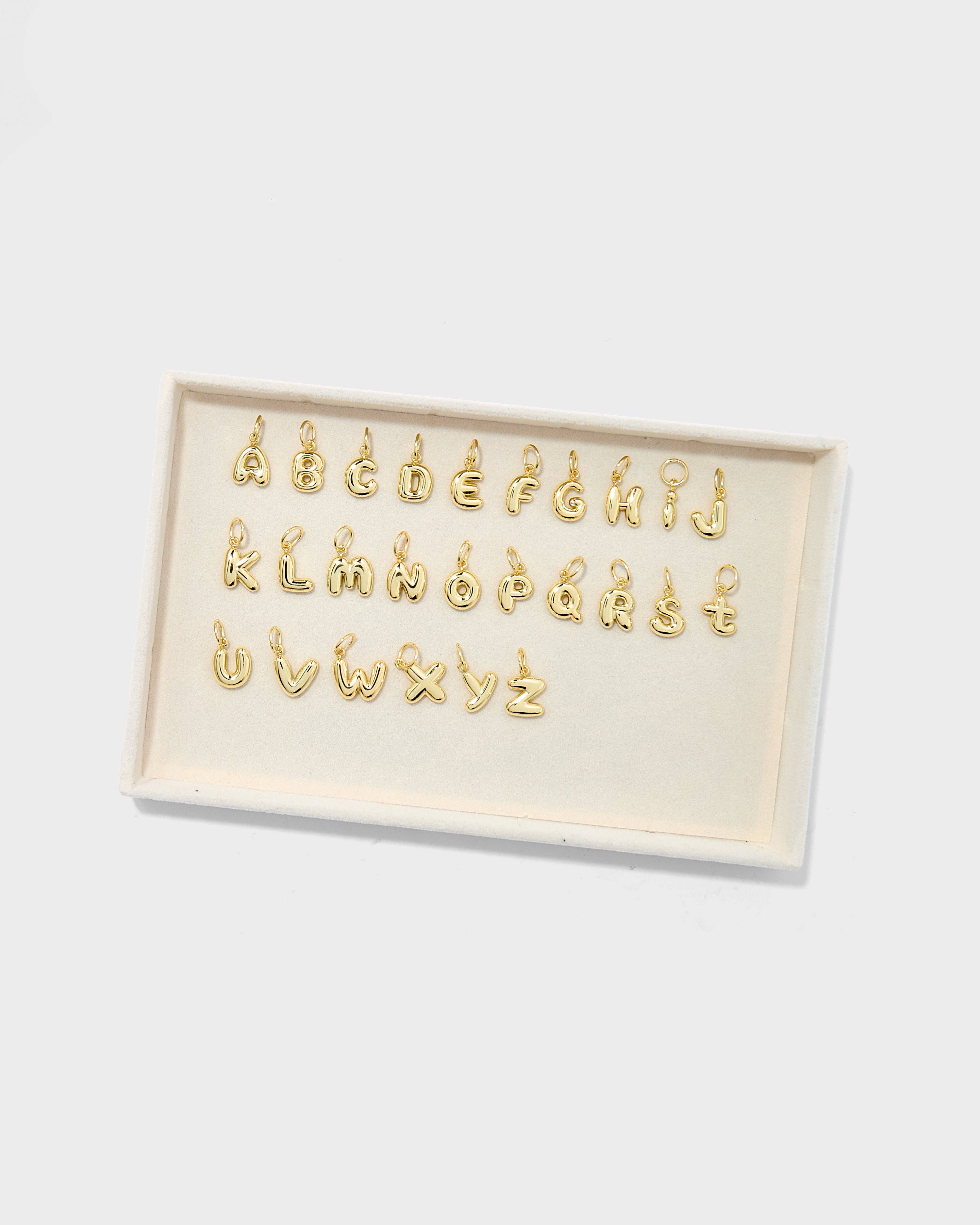 Allie + Bess - Wholesale Individual Charm/Pendant - Bubble Letter Charms2