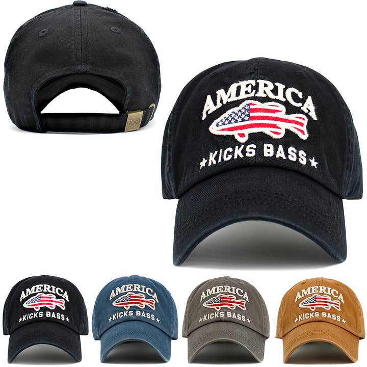 America Bass Vintage Ballcap for wholesale by KBETHOS