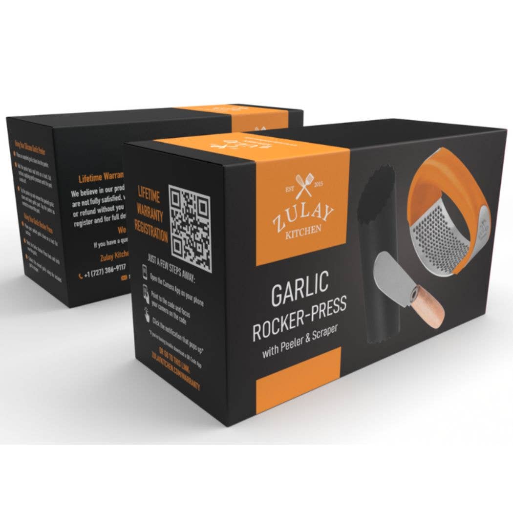 Zulay Kitchen – wholesale Kitchen tool/gadget – Garlic Press Rocker With Silicone Peeler & Scraper Set27