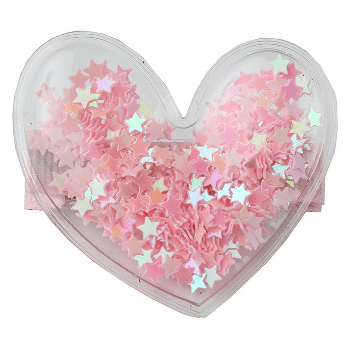Sparkle Sisters by Couture Clips - Wholesale Hair Clip - Kids - Confetti Heart Hair Clips
