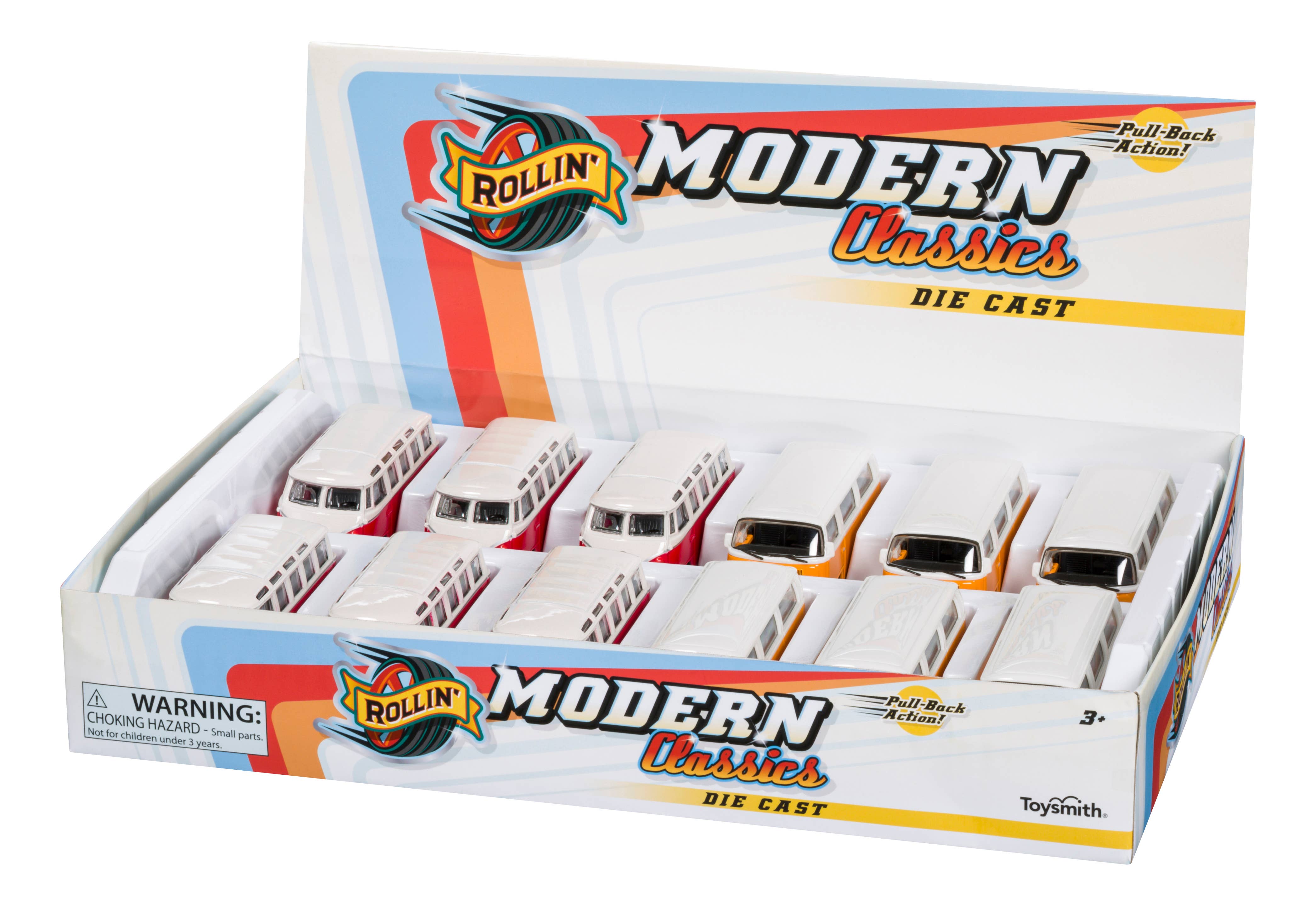 Toysmith - Wholesale Toy Car/Truck - Kids - Rollin' Volkswagen Van Assortment-Modern Classics Die-Cast4