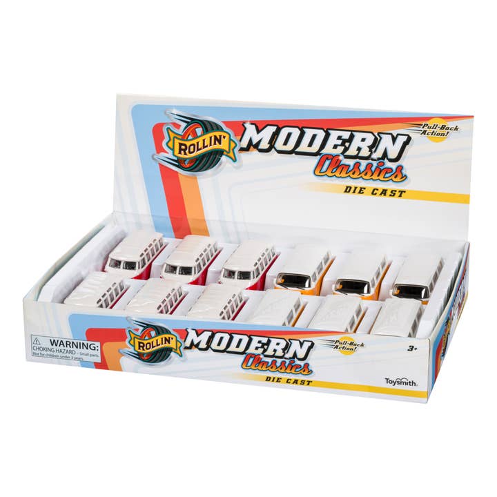 Toysmith - Wholesale Toy Car/Truck - Kids - Rollin' Volkswagen Van Assortment-Modern Classics Die-Cast4