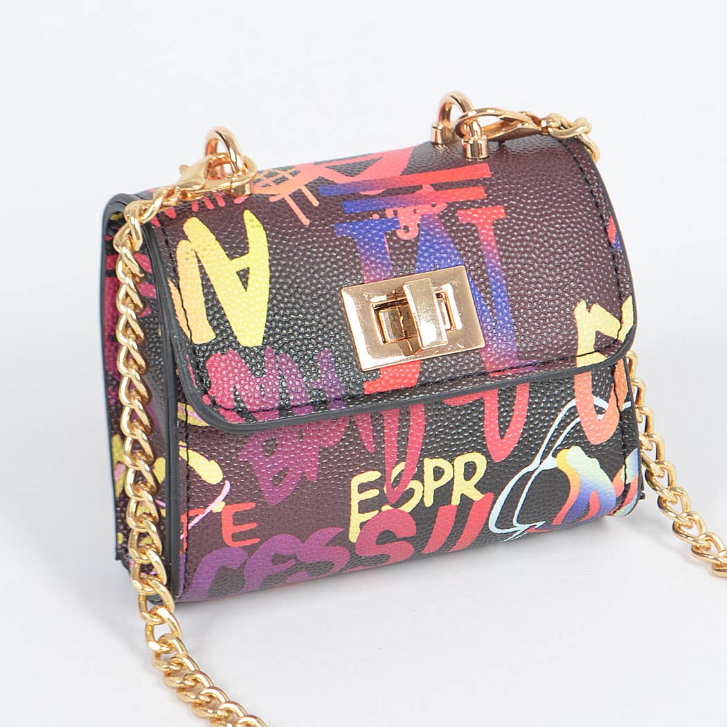 Black Graffiti Mini Bag for wholesale on Faire1