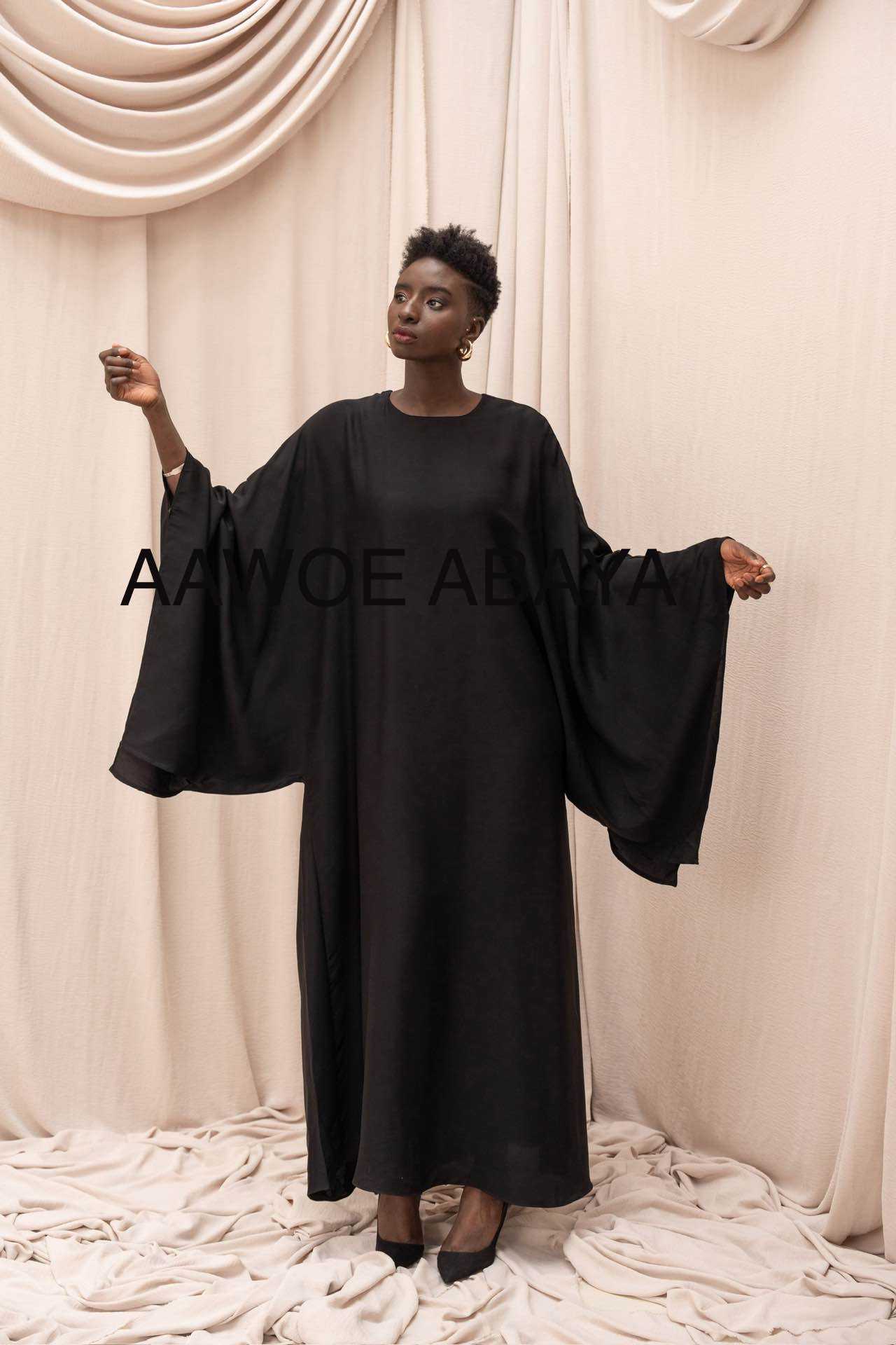 Aawoe Abaya – Engroshandel Hijab - Dame – Elegant abaya-kjole - 2406-ROB0