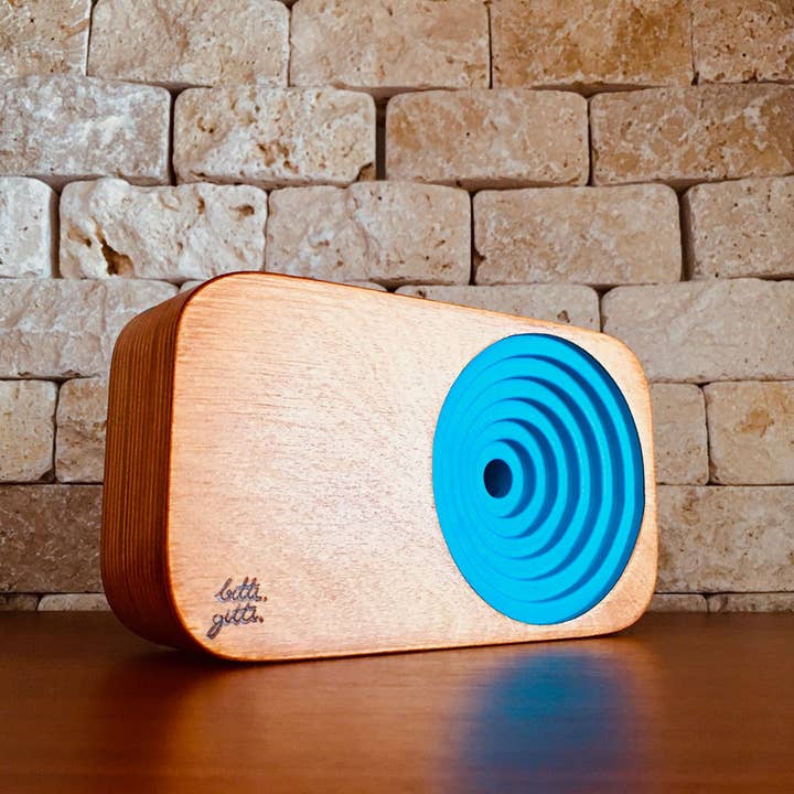 Bitti Gitti Design Workshop - Wholesale Speakers - BizViz Blue Wooden Sound System