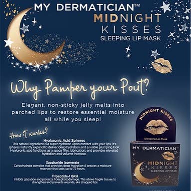 Dermastart Brands - Wholesale Lip Treatment/Mask - Midnight Kisses Sleeping Lip Mask