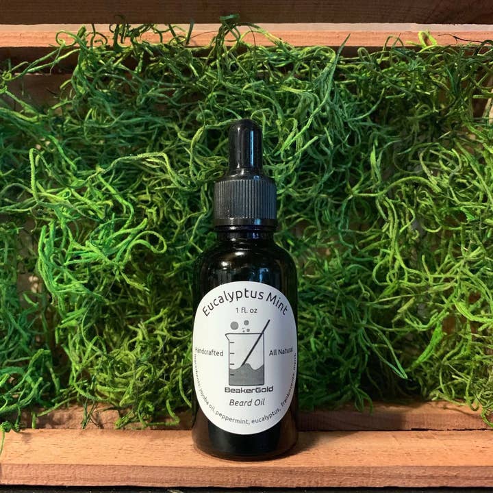 Aceite para barba de eucalipto y menta para venta al por mayor de BeakerGold LLC