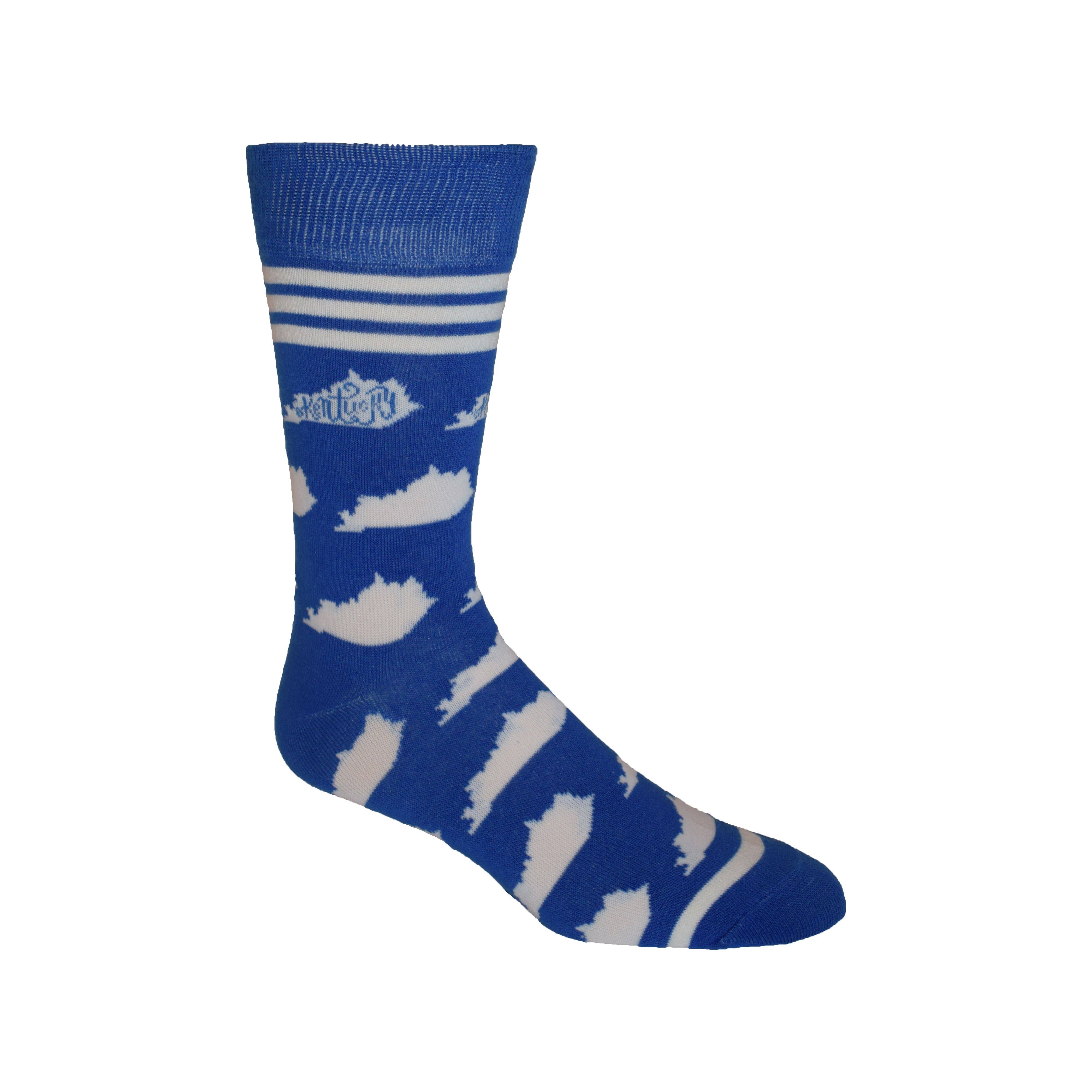 Buy Socks You All - Wholesale Socks - Men's - Kentucky Shapes in Blue and White - Men's Socks4