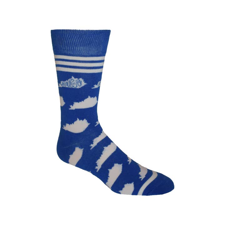 Buy Socks You All - Wholesale Socks - Men's - Kentucky Shapes in Blue and White - Men's Socks4