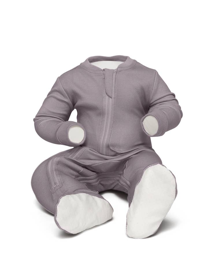 ZippyJamz - Wholesale Jumpsuit - Baby - All the Right Mauves - Babysuit - Footed1