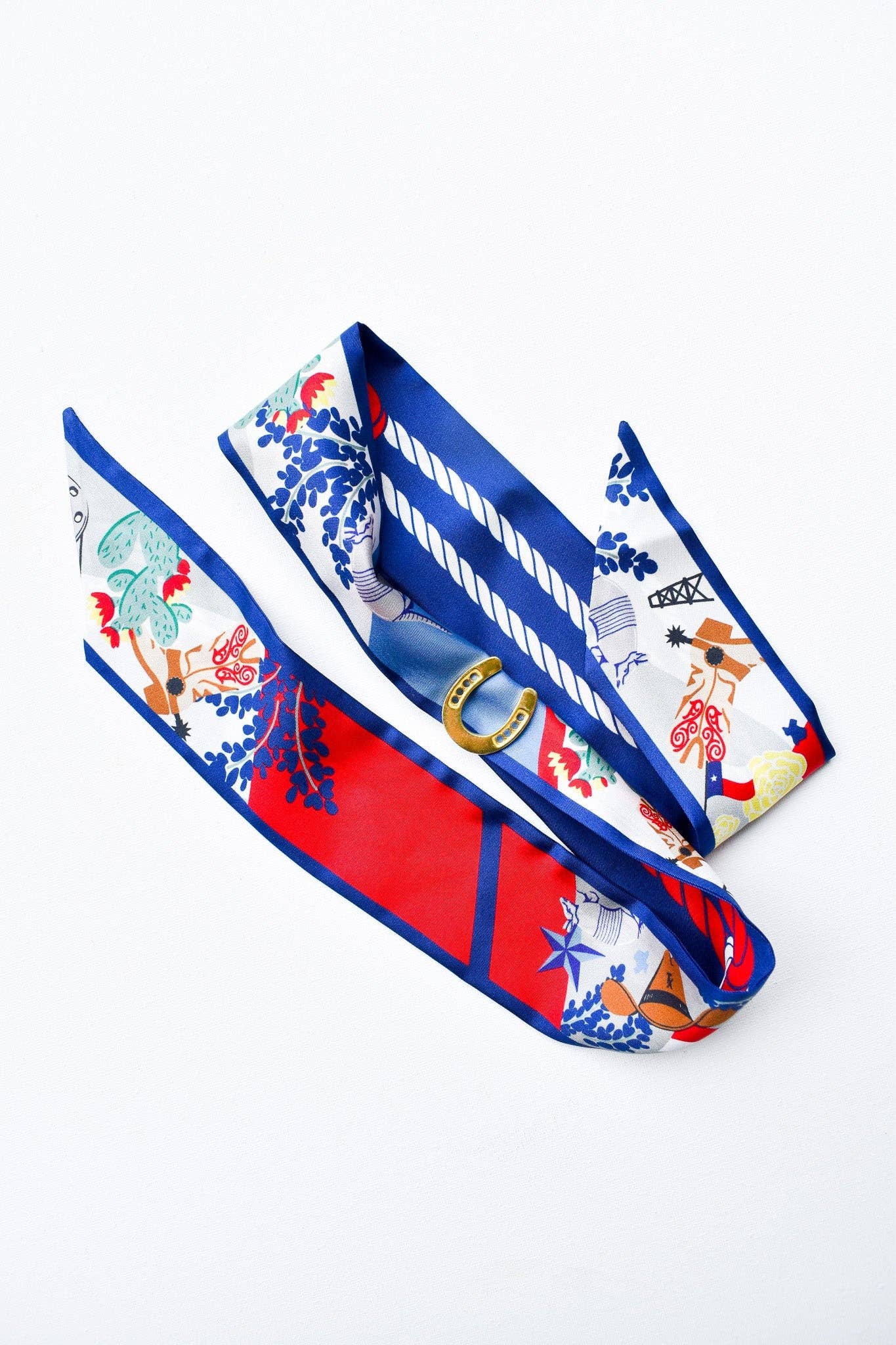 Saturday Silks - Wholesale Scarf Clip - Women's - Lucky Horseshoe Skinny Scarf Slider3