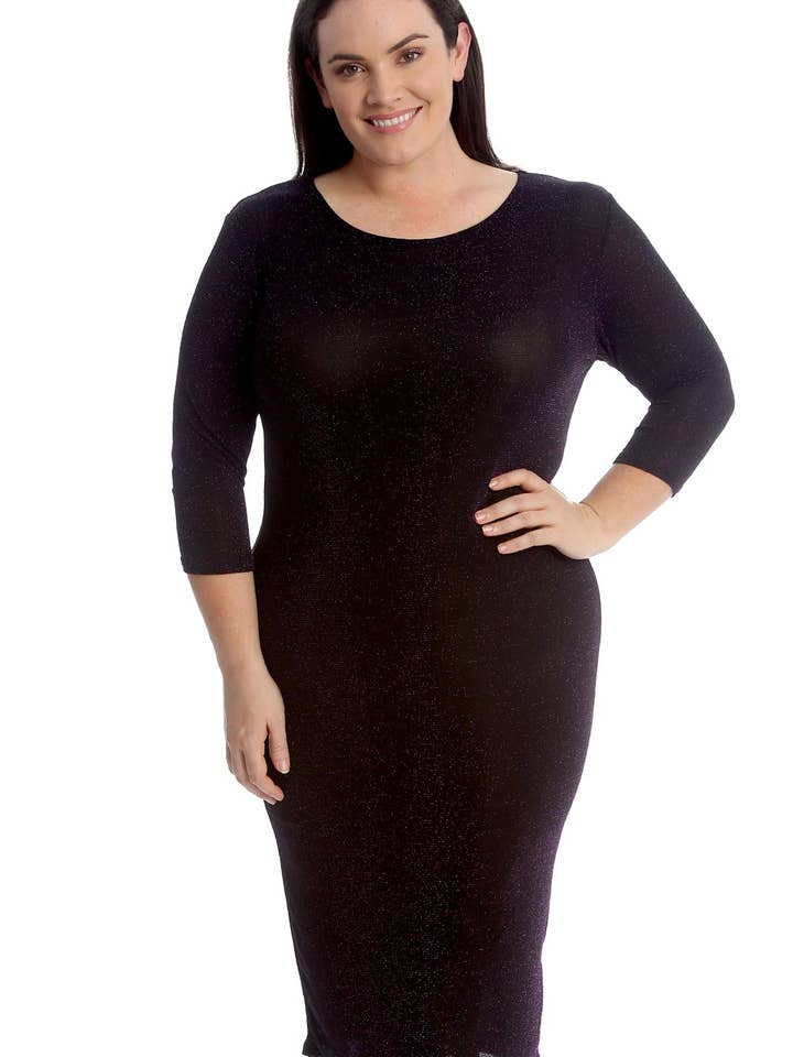 Vestido ajustado de lurex metálico con brillo para venta al por mayor de NOUVELLE