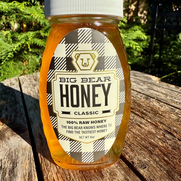 Big Bear Honey - Wholesale Honey - Classic Honey Jar 8 oz0