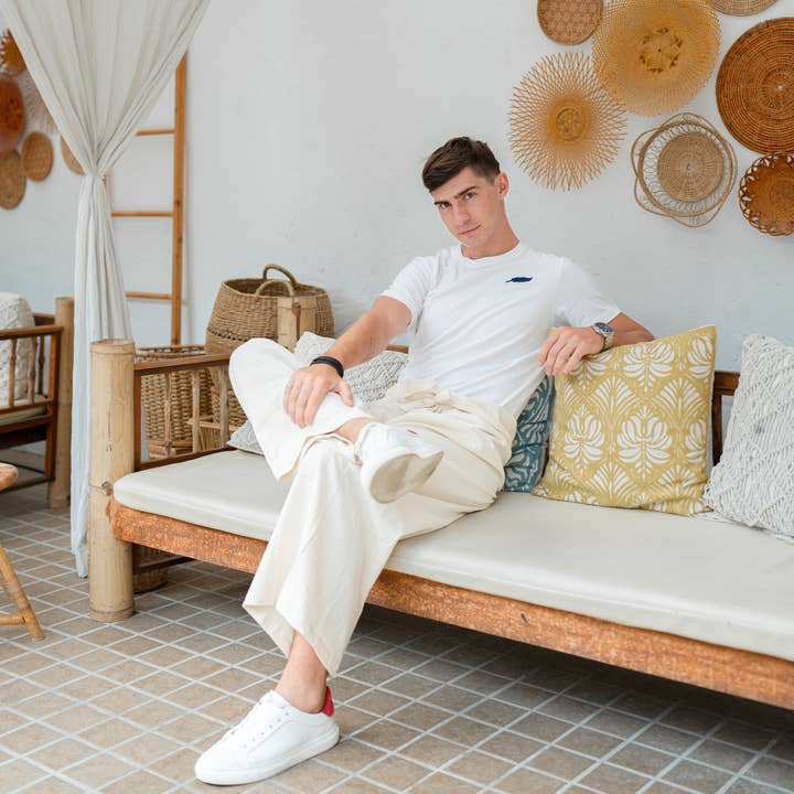 Dame Pach Bangkok - Wholesale Pants – Men's - Cream Unisex Fishermen's Trousers6