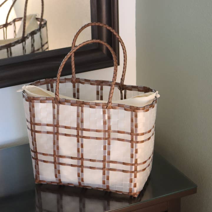 Geweven Boodschappentas – Inklapbare Marktmand met Binnenzak voor wholesale door DrifWoo
