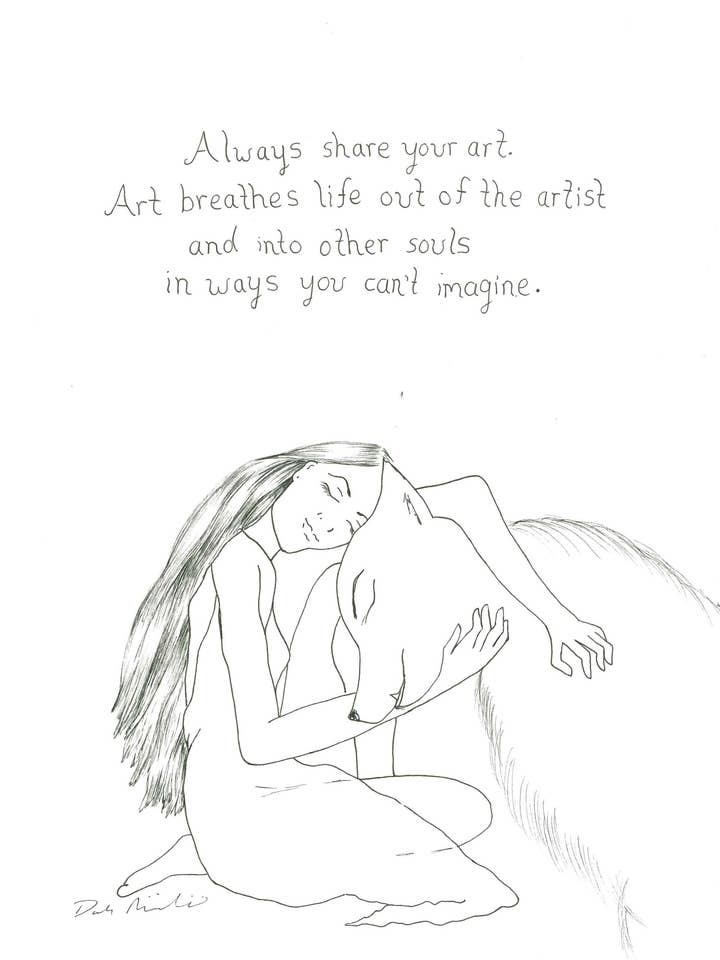 Collection Femmes et loups - Partagez (impression d'illustration) pour la vente par My Artist Soul