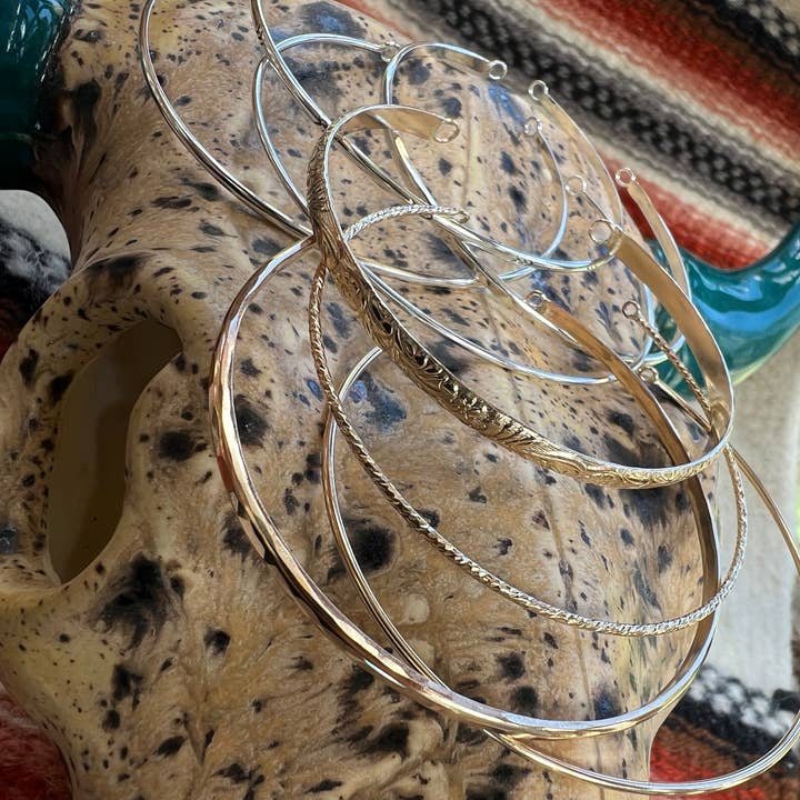 Desert Darlings Silver - Wholesale Bangle Bracelet - Gold Filled Hammered Bangles #175