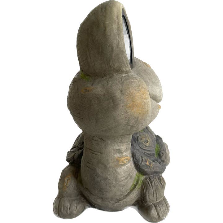 Galt International Company - Wholesale Outdoor Ornament/Decor - Mossy Turtle with Solar LED Eyes Garden Statue 15.75"