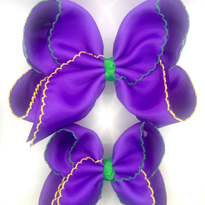 Mardi Gras Moonstitch for wholesale by Luminous Sky Bowtique
