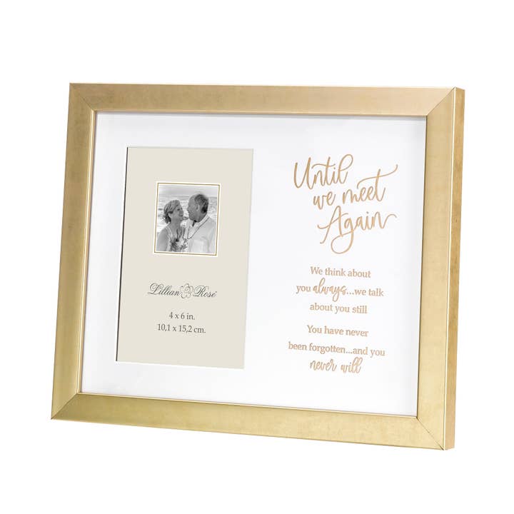 Lillian Rose Memorial Gold Photo Frame with Sympathy Verse for wholesale on Faire0