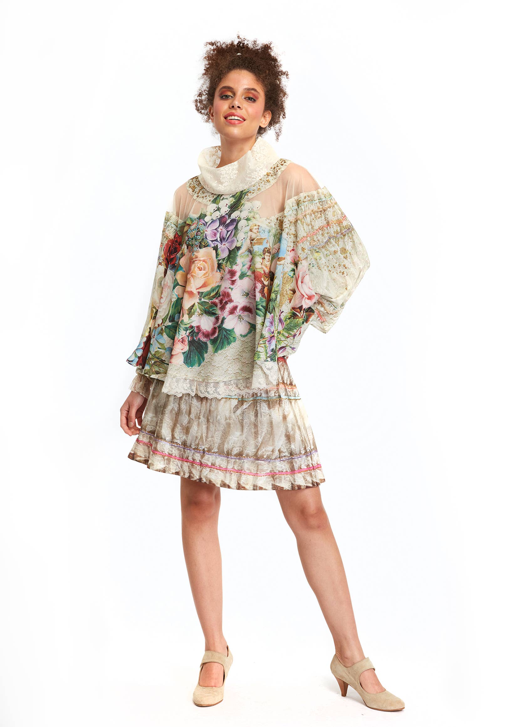 IPNG Design - Vendita all'ingrosso Camicetta - Donna - Blusa a scialle - Fortune In Flowerland4