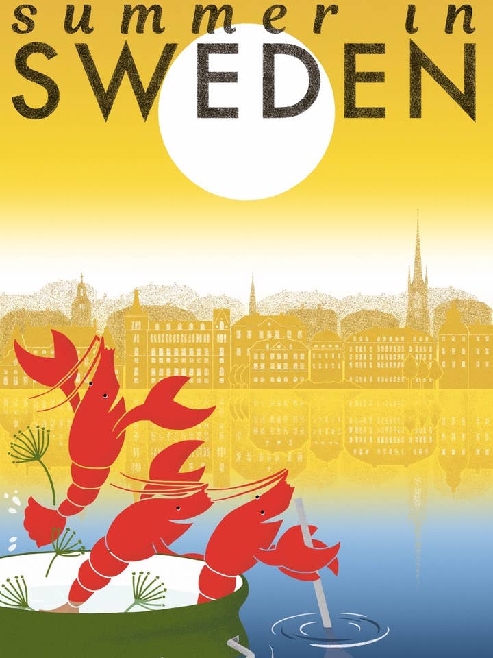 SUMMER IN SWEDEN BY NATSUKI NAKAMURA, postcard for wholesale by Come to Finland